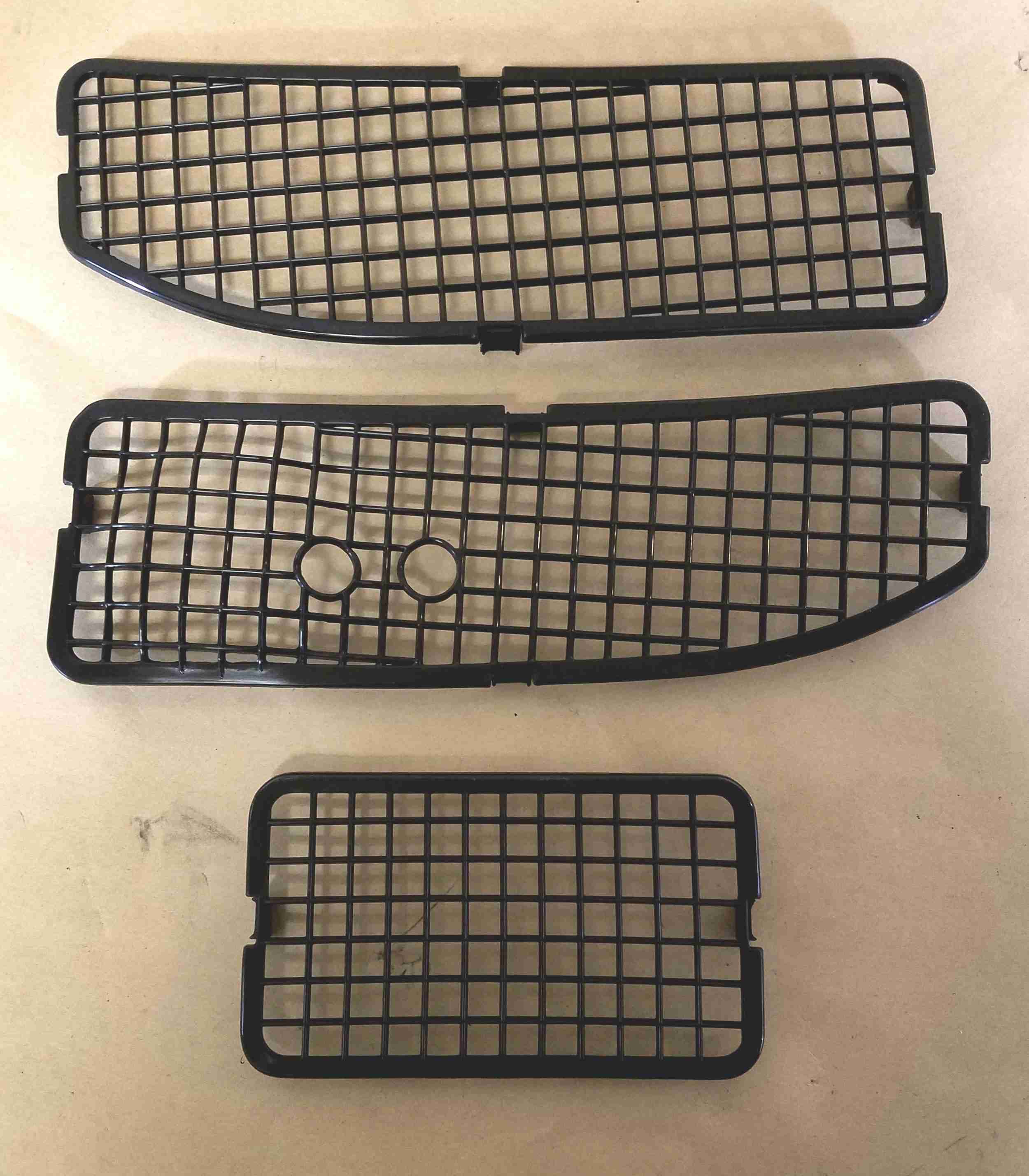 1970-72 All A & G Cowl Top Vent Screen Set, 3 pcs for cars w/ AC