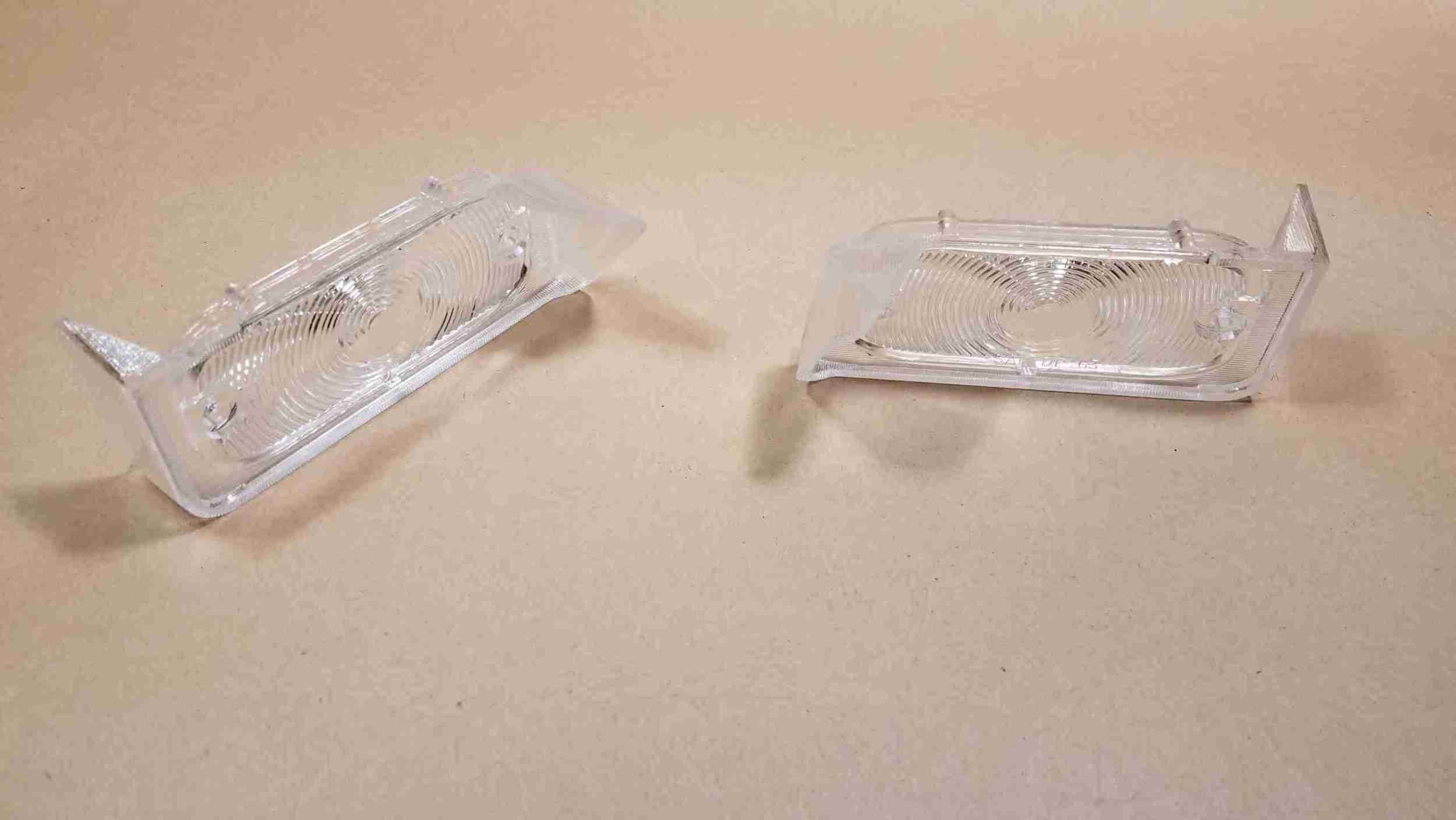 1963-65 1963-64 P8 & 65 T Parking light lens set, clear, good replacement for 1966-67 Lemans & Tempest