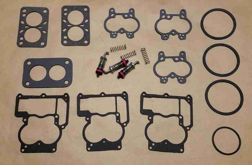 1957-58 Rochester 2GC 2bbl Carburetor Rebuild Kit, All 3 Tripower carbs ...