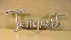 1966 Tempest Quarter Panel Name Plate