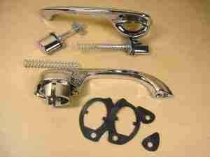 1969-70 Front Door Handle Set, incl buttons & hardware, All 1969-70 Full Size 2dr, 1969-70 Full Size 4dr Rear only