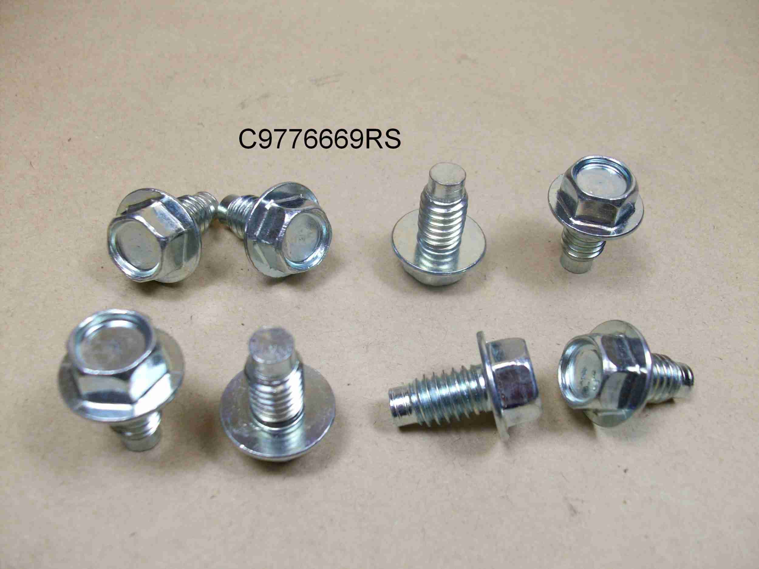 1955-70 Reproduction Engine Valve Cover Bolt Set, 8 pieces w/ correct markings, Zinc-plated, All V8 exc 1969-70 RAIV or SD