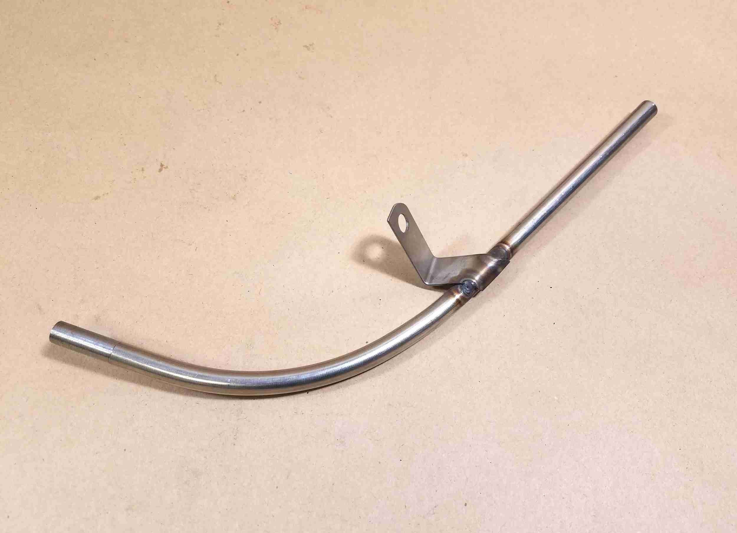 1966-68 Oil Dipstick Tube, upper w/ AC, 1966-68 A & B, 1969 B & G w/ 1st type S shape to AC lower mounting bracket