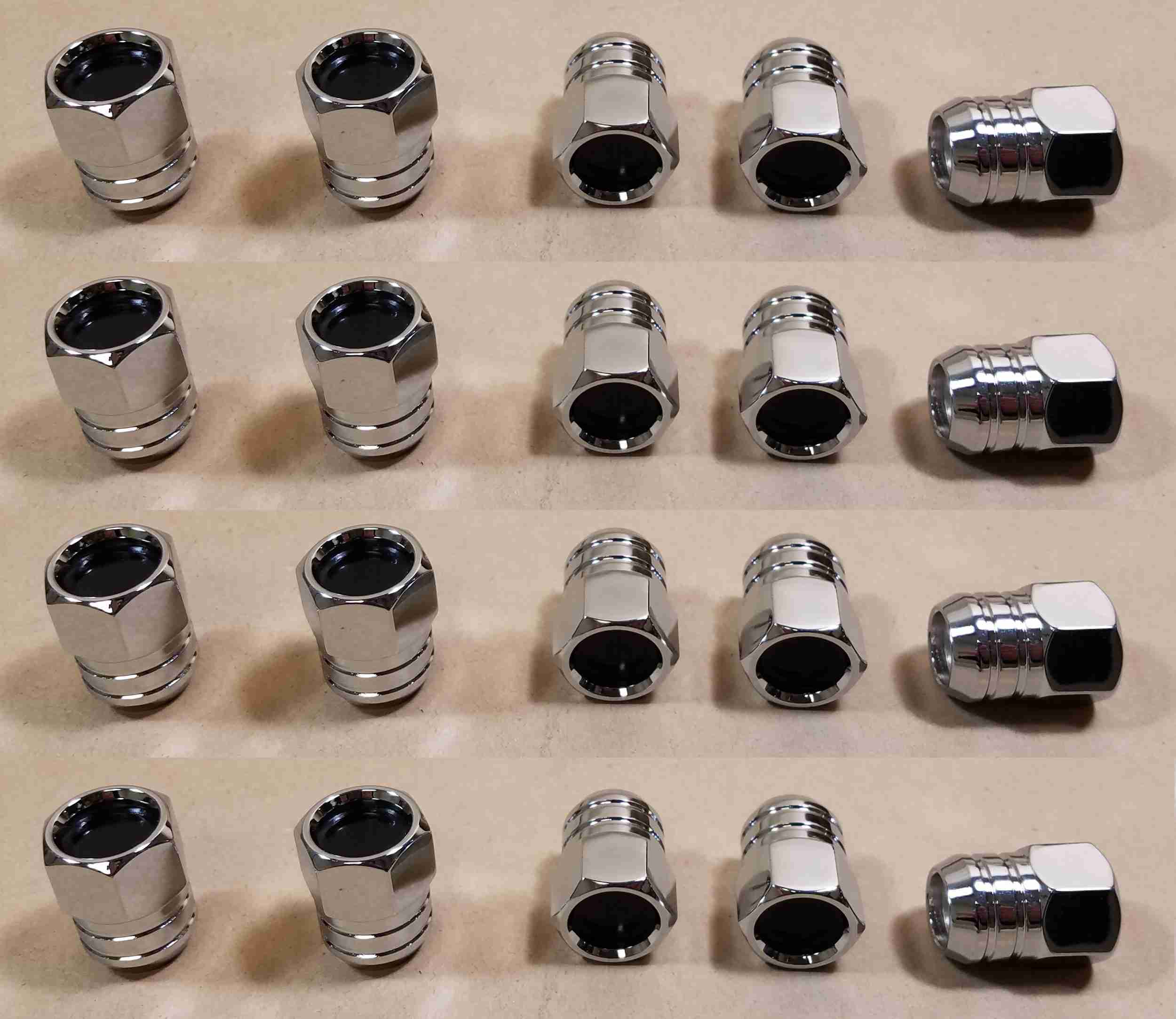 Rally II Wheel Lug Nut, black centers, set of 4, 1967-70 All exc Full Size