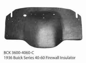 1936 Buick Series 40-60 Firewall Pad