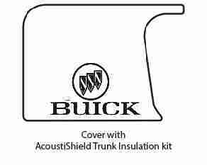 1957-58 Buick Trunk Rubber Floor Mat Cover with G-177 Buick Shield