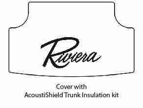 1963-65 Buick Riviera Trunk Rubber Floor Mat Cover with G-051 Riviera Script