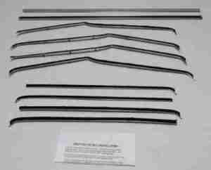 1955-57 AUTHENTIC 10 Piece Felt Kit & Division Bars, Chevy Fullsize 4 Door Sedan Except Bel Air