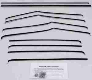 1955-57 AUTHENTIC 10 Piece Felt Kit & Division Bars, Chevy BelAir 4 Dr Sedan