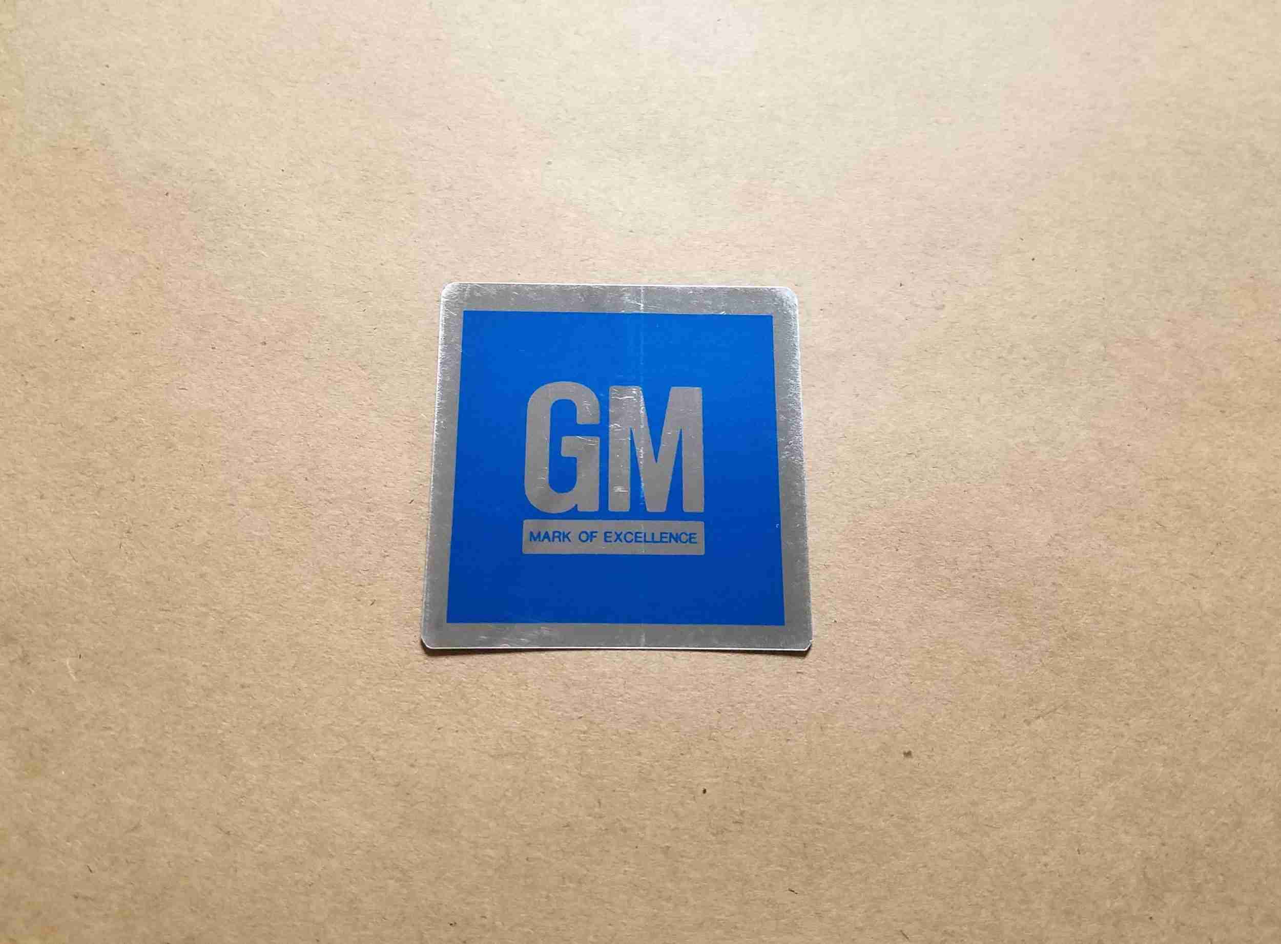 Decal, GM Mark of Excellence Door