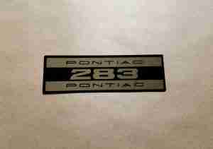 Decal 283 Pontiac Valve Cover