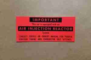 Decal, California Air Injection Reactor