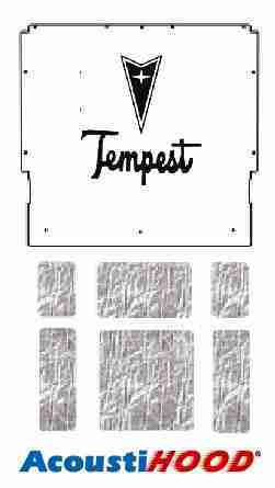 1964 Pontiac Tempest Under Hood Cover with G-071 Tempest