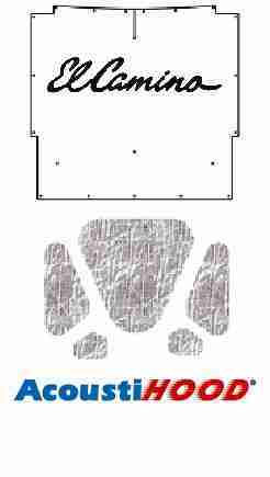 1966 Chevrolet El Camino Under Hood Cover with G-003 El Camino