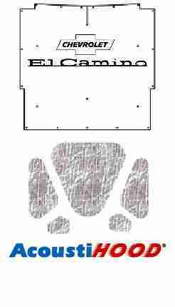 1966 Chevrolet El Camino Under Hood Cover with G-089 El Camino