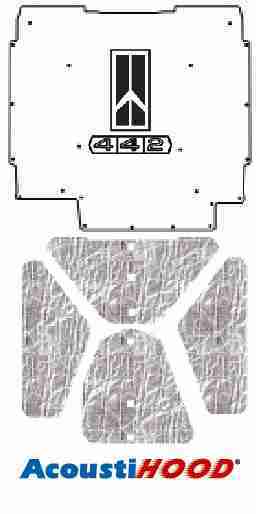 1966-67 Oldsmobile Under Hood Cover with G-075 Olds 442