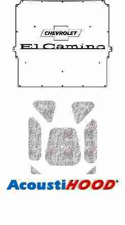 1967 Chevrolet El Camino Under Hood Cover with G-089 El Camino