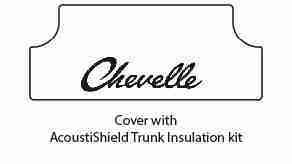 1968-72 Chevy Chevelle Trunk Rubber Floor Mat Cover with G-015 Chevelle