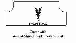 1968-69 Pontiac Trunk Rubber Floor Mat Cover with G-086 Pontiac