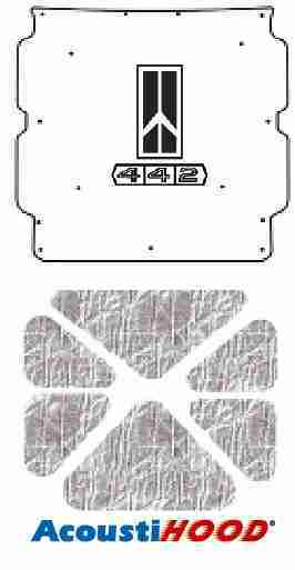 1969 Oldsmobile Under Hood Cover with G-075 442 LOGO