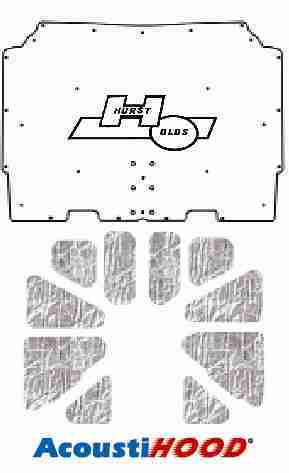 1973-75 Oldsmobile Under Hood Cover with G-068 Hurst / Olds
