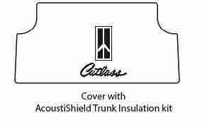 1973-75 Oldsmobile Trunk Rubber Floor Mat Cover with G-034 Cutlass Logo