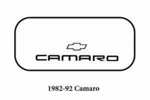 1982-92 Chevy Camaro Trunk Rubber Floor Mat Cover with G-023 Camaro