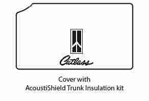 1978-87 Oldsmobile Trunk Rubber Floor Mat Cover with G-034 Cutlass Logo