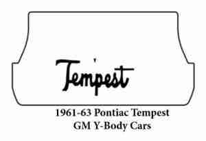 1961-63 Pontiac Y Body Trunk Rubber Floor Mat Cover with G-071 Tempest