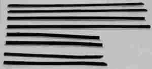 1966-67 REPLACEMENT 8 Piece Felt Kit, Pontiac GTO & Lemans Convertible