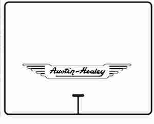 1959-67 Austin Healey Trunk Rubber Floor Mat Kit with AH-05 Austin Healey Wing