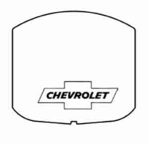 1942-48 Chevrolet Coupe Trunk Rubber Floor Mat Cover with G-010 Chevy Bowtie