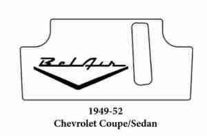 1949-52 Chevrolet Trunk Rubber Floor Mat Cover with G-082 Belair