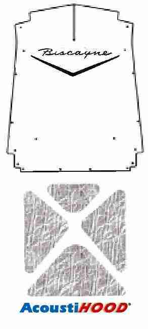 1958 Chevrolet Under Hood Cover with G-122 Biscayne Wing