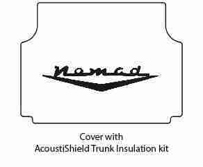 1958 Chevrolet Nomad Trunk Rubber Floor Mat Cover with G-083 Nomad Wing