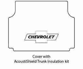 1958 Chevrolet Station Wagon Trunk Rubber Floor Mat Cover with G-010 Chev Bowtie