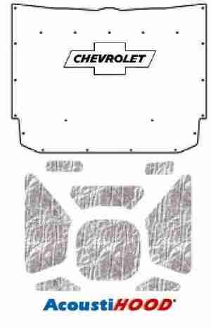 1964 Chevrolet Under Hood Cover with G-010 Chev Bowtie