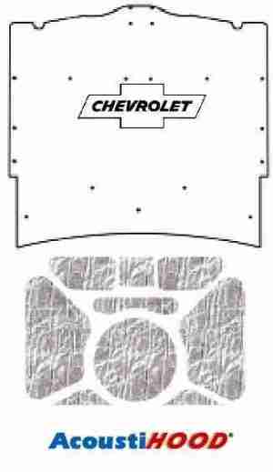 1965-66 Chevrolet Under Hood Cover with G-010 Chev Bowtie