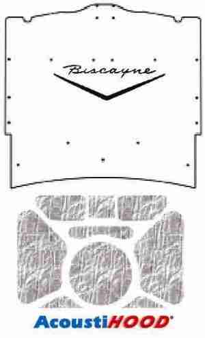 1965-66 Chevrolet Biscayne AcoustiHood Cover with G-122 Biscayne Script