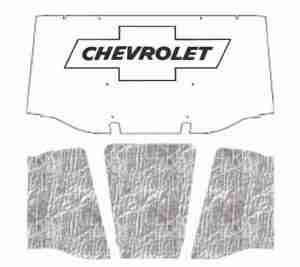 1967-68 Chevrolet Truck Under Hood Cover with G-010 Bowtie Chev