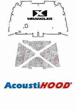 2007 2014 Jeep Wrangler JK Under Hood Cover with J-036 Wrangler X