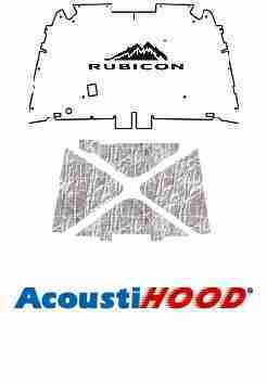 2007 2014 Jeep Wrangler JK Under Hood Cover with J-040 Rubicon