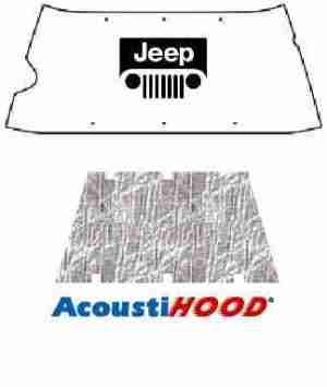 1955-72 Jeep CJ 5/6 Under Hood Cover with J-003 JEEP GRILL