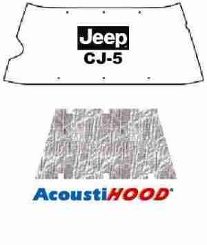 1955-72 Jeep CJ 5/6 Under Hood Cover with J-0024 JEEP CJ-5