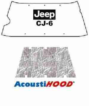 1955-72 Jeep CJ 5/6 Under Hood Cover with J-026 JEEP CJ-6