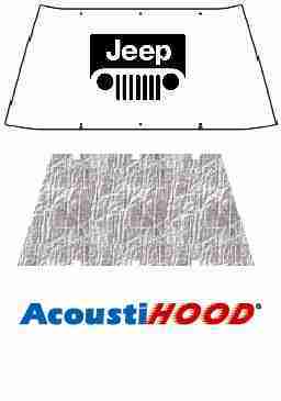 1972-86 Jeep CJ-7 Under Hood Cover with J-003 JEEP GRILL