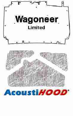 1984-86 Jeep Cherokee XJ Under Hood Cover with J-015 Wagoner Limit