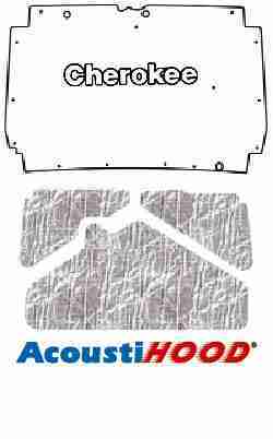 1987-96 Jeep Cherokee XJ Under Hood Cover with J-007 Cherokee