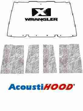 1996 2006 Jeep Wrangler TJ Under Hood Cover with J-036 Wrangler X