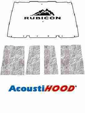 1996 2006 Jeep Wrangler TJ Under Hood Cover with J-040 Rubicon